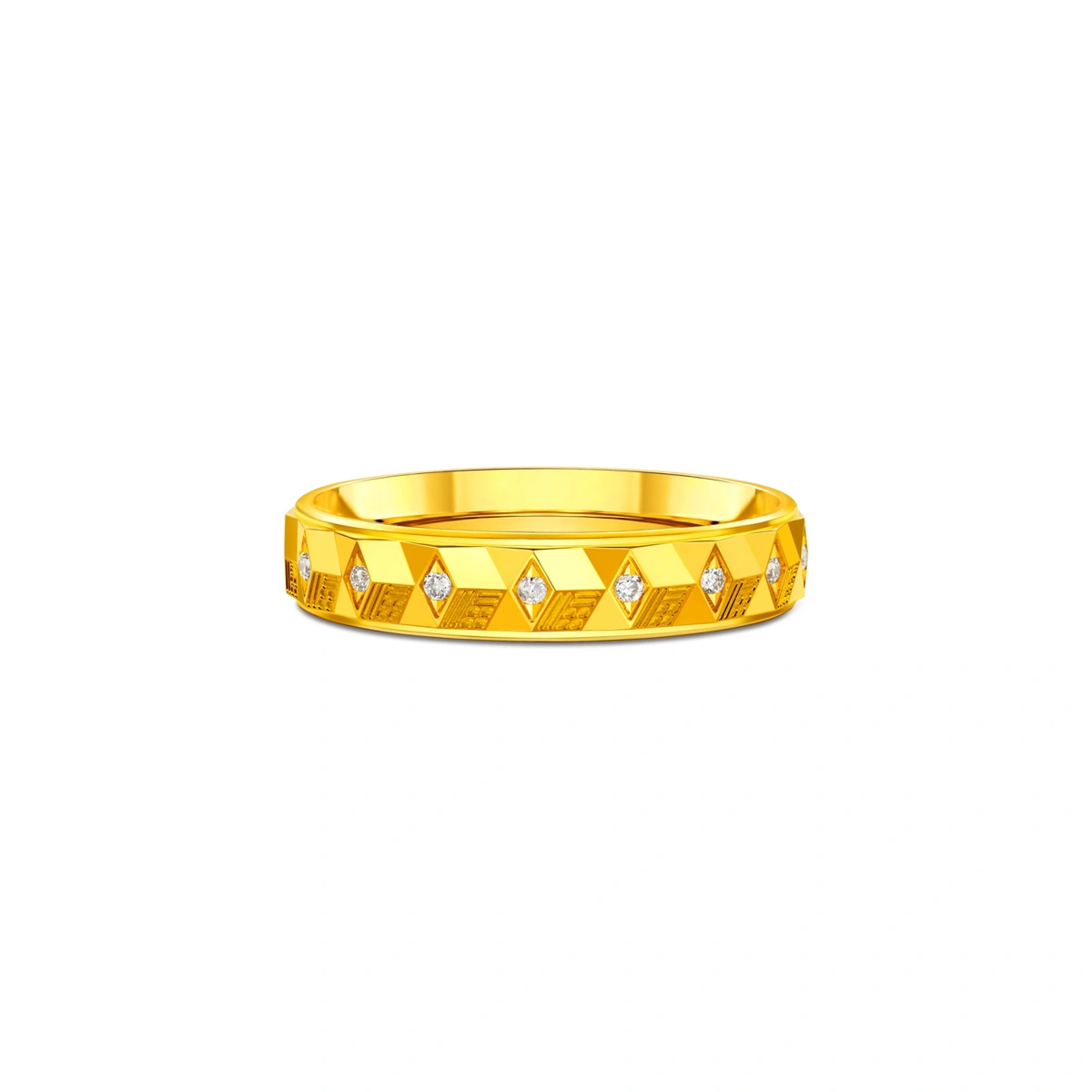 999 Gold Diamond ring