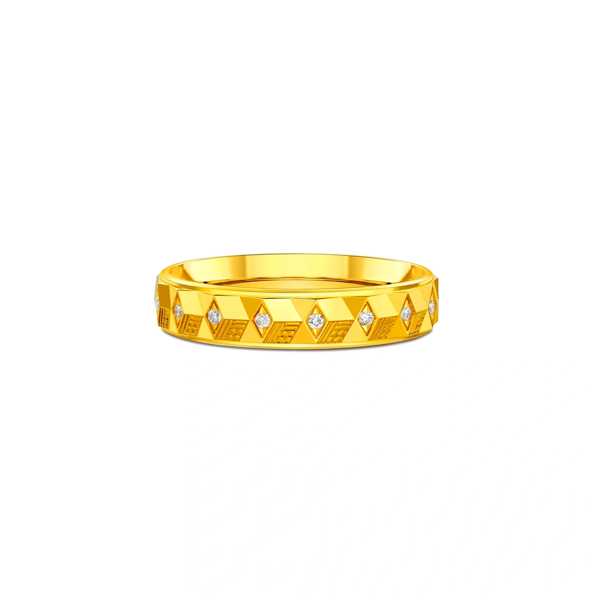 999 Gold Diamond ring
