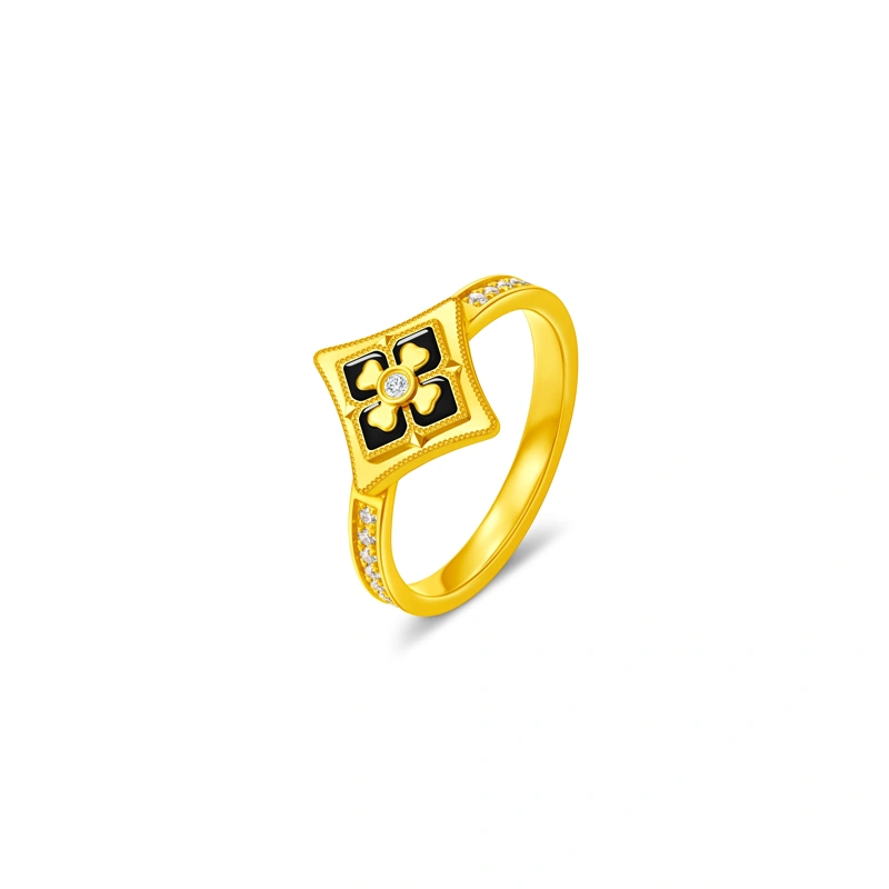 999 Gold Diamond ring