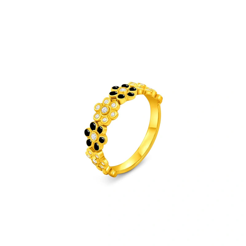 999 Gold Diamond ring