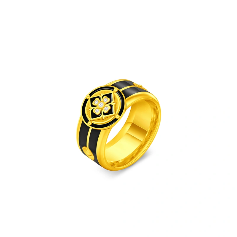 999 Gold Diamond ring