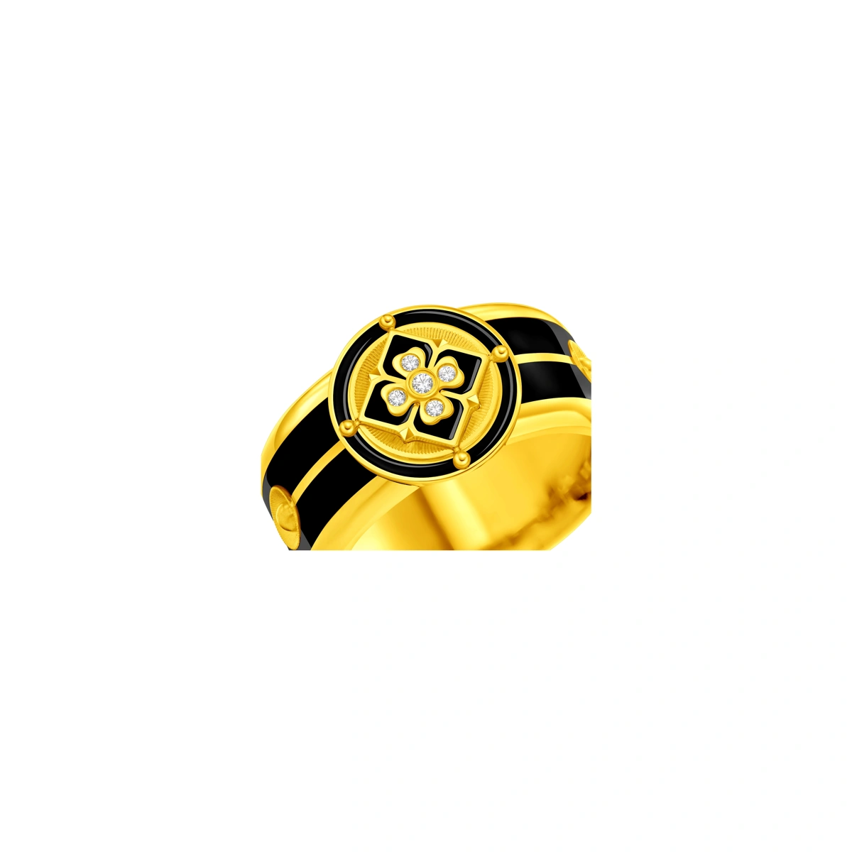 999足金鑲天然鑽石戒指