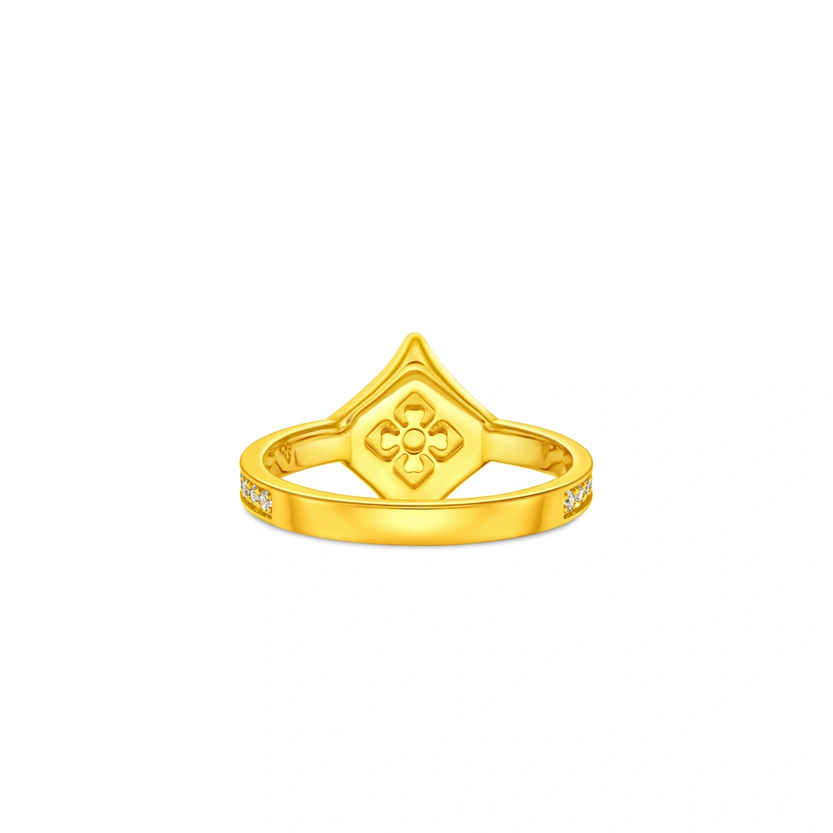 999足金鑲天然鑽石戒指