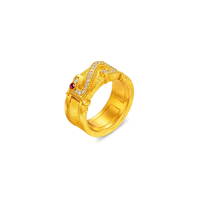 999 Gold Diamond ring