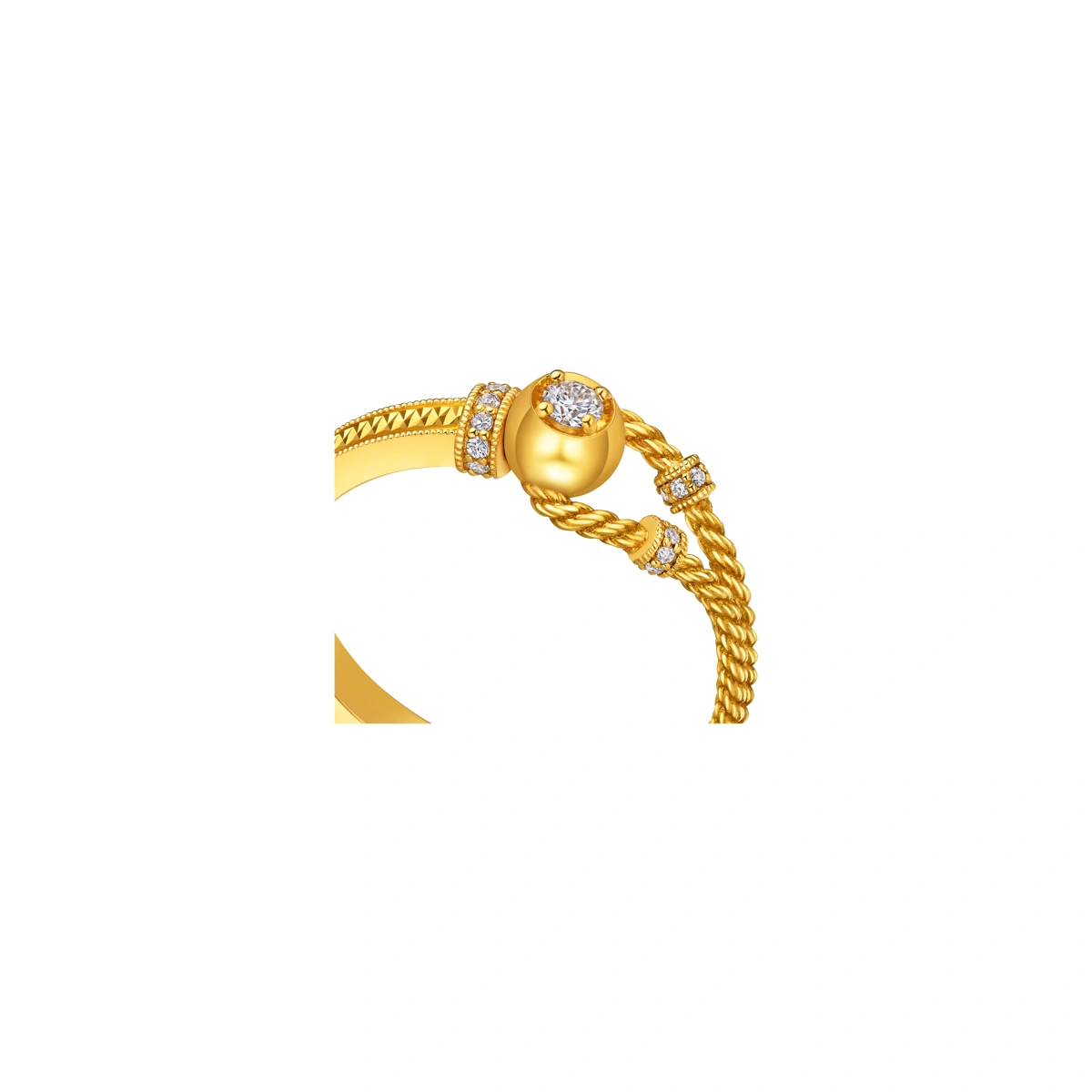 999 Gold Diamond ring