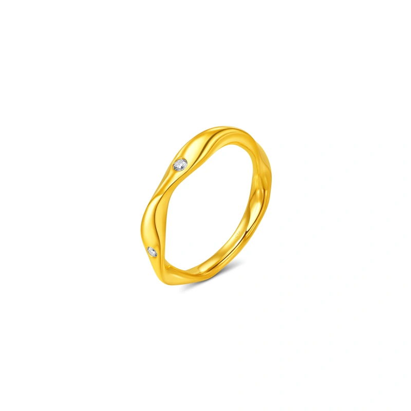 999 Gold Diamond ring