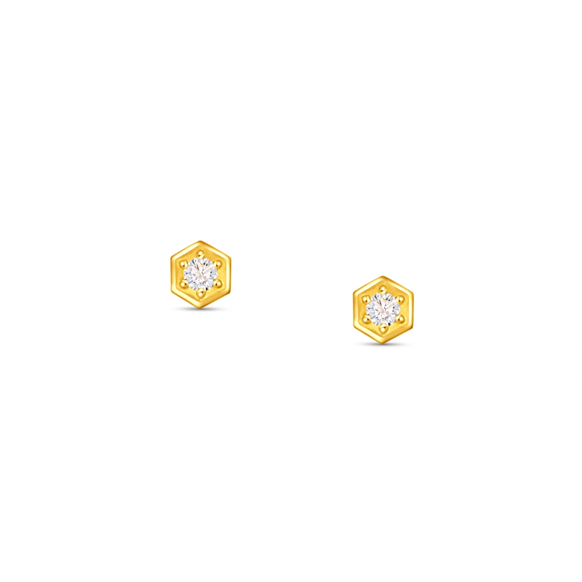 999 Gold Diamond earrings