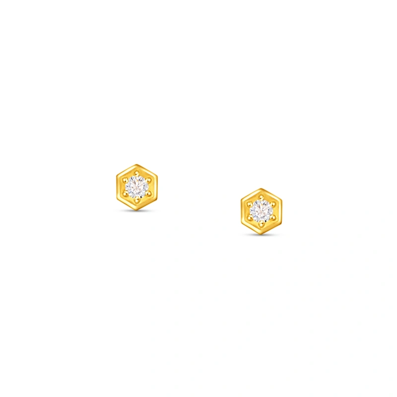 999 Gold Diamond earrings
