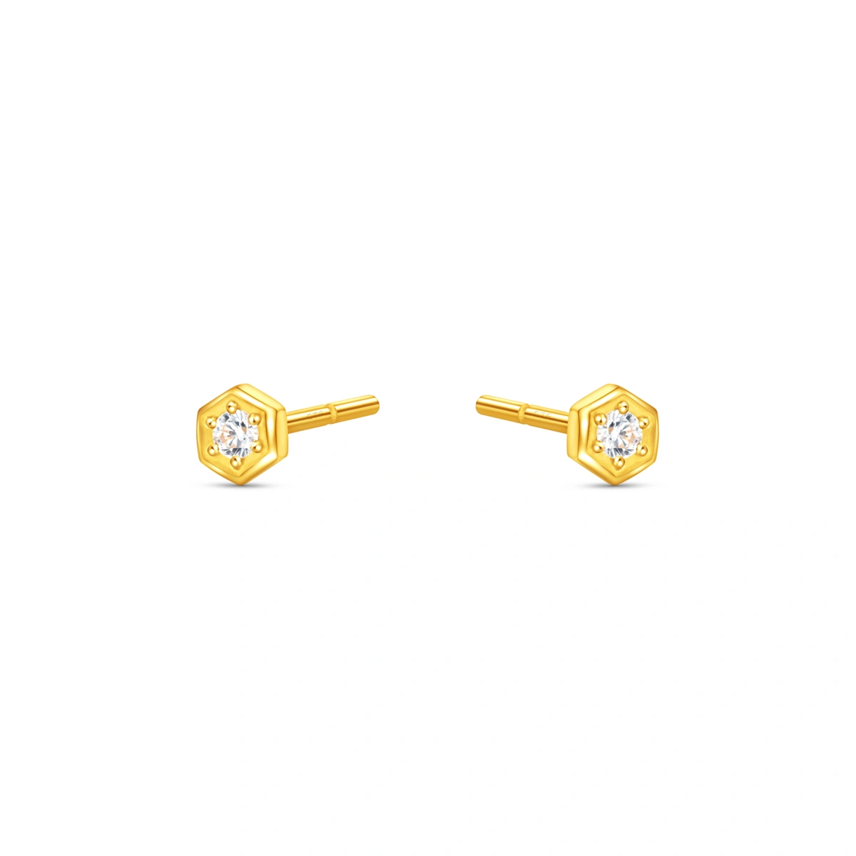 999 Gold Diamond earrings