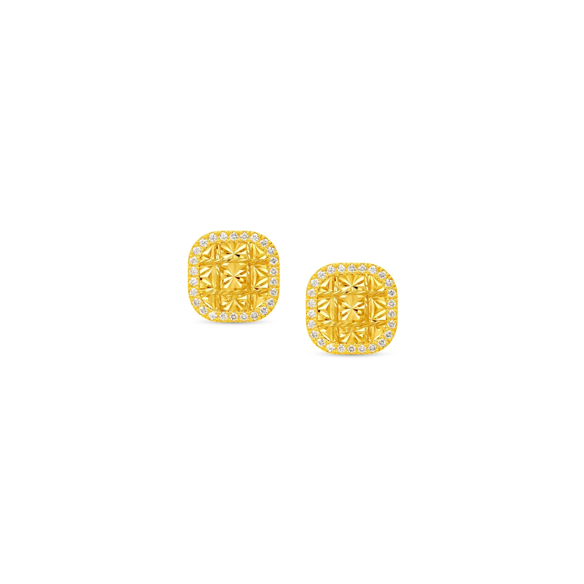 999 Gold Diamond earrings