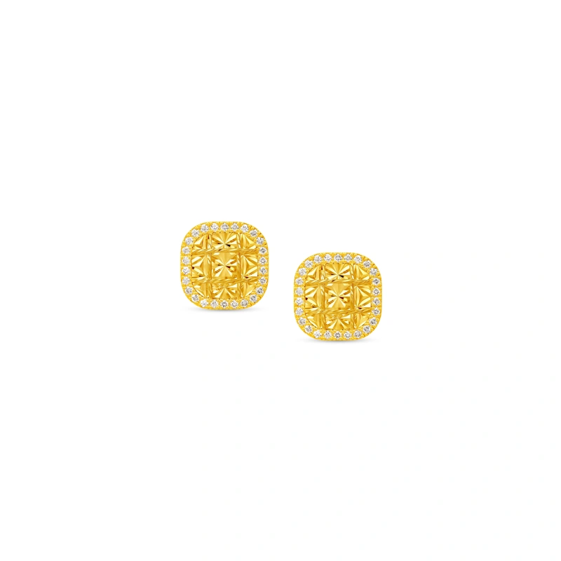 999 Gold Diamond earrings