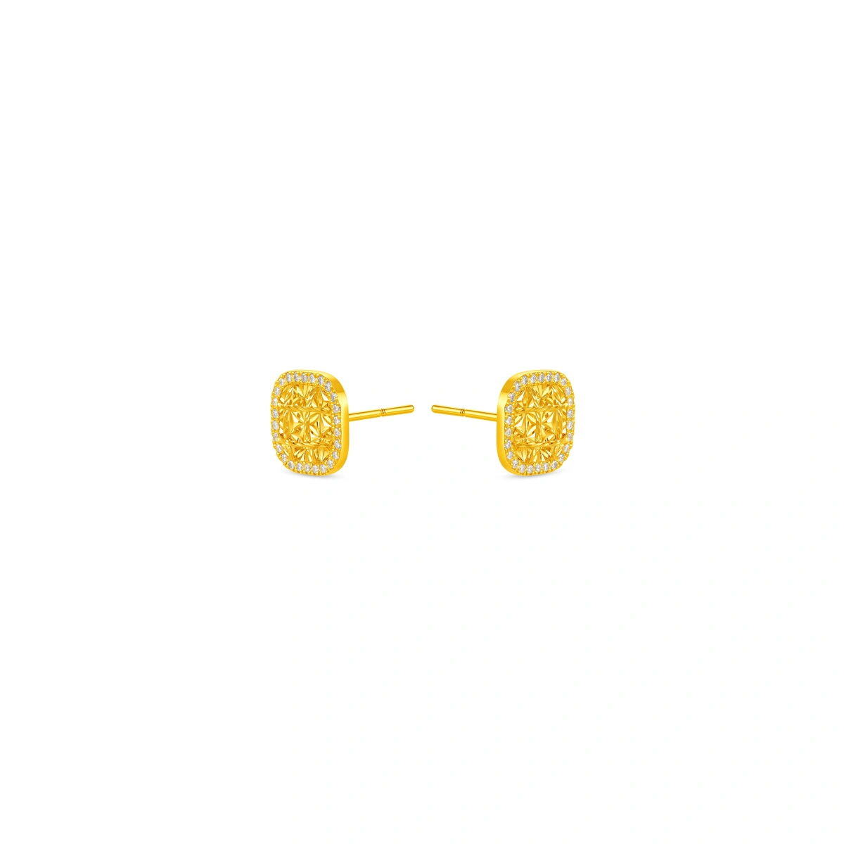 999 Gold Diamond earrings