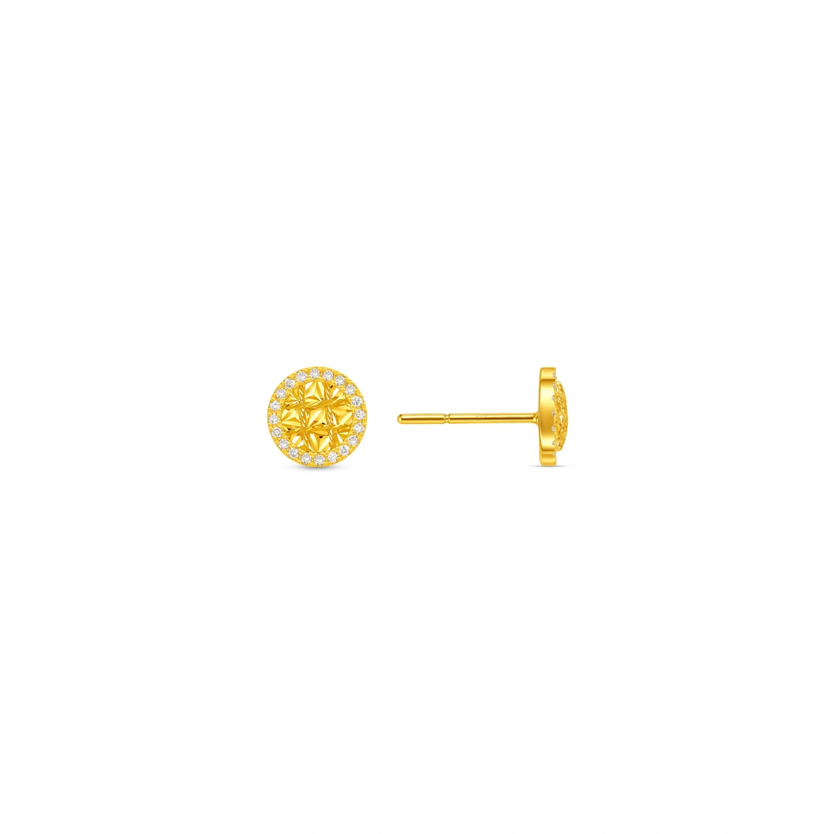 999 Gold Diamond earrings