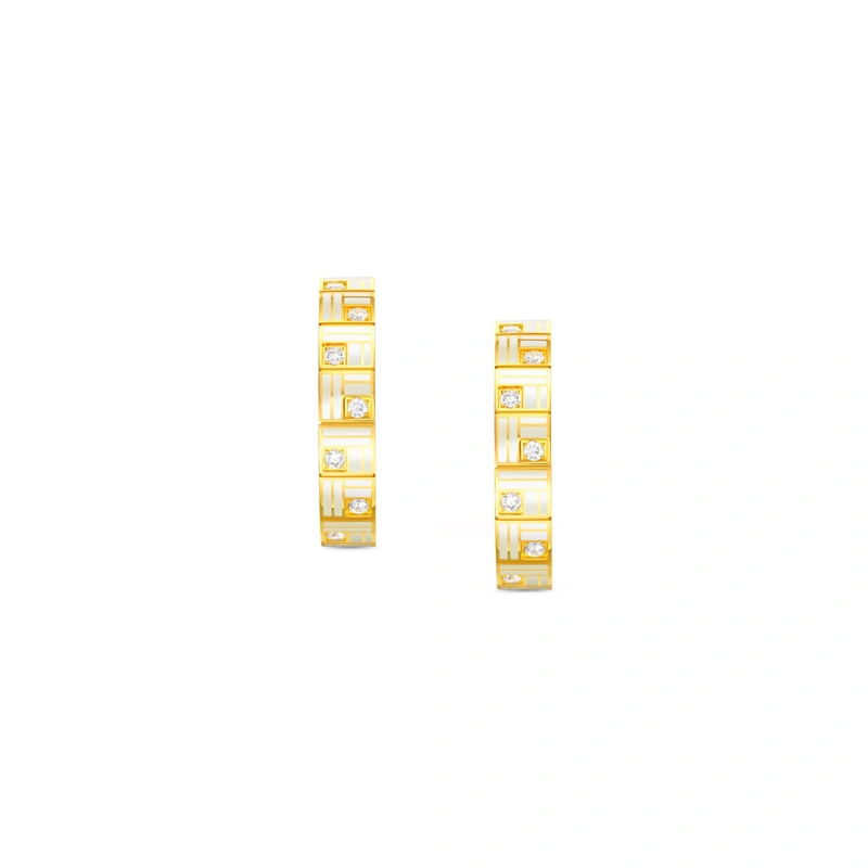 999 Gold Diamond earrings