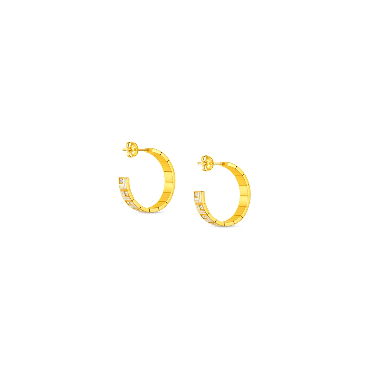 999 Gold Diamond earrings