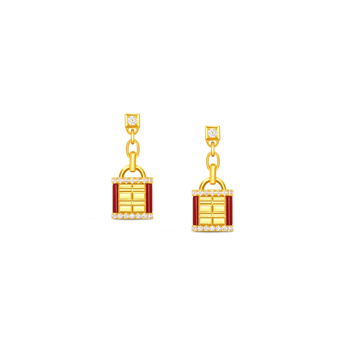 999 Gold Diamond earrings