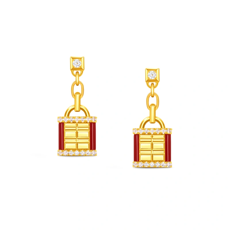 999 Gold Diamond earrings