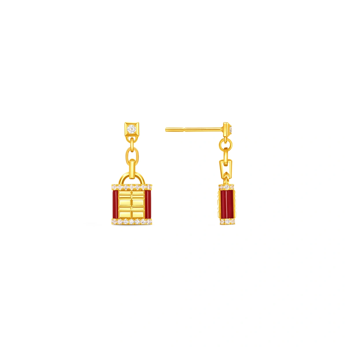 999 Gold Diamond earrings