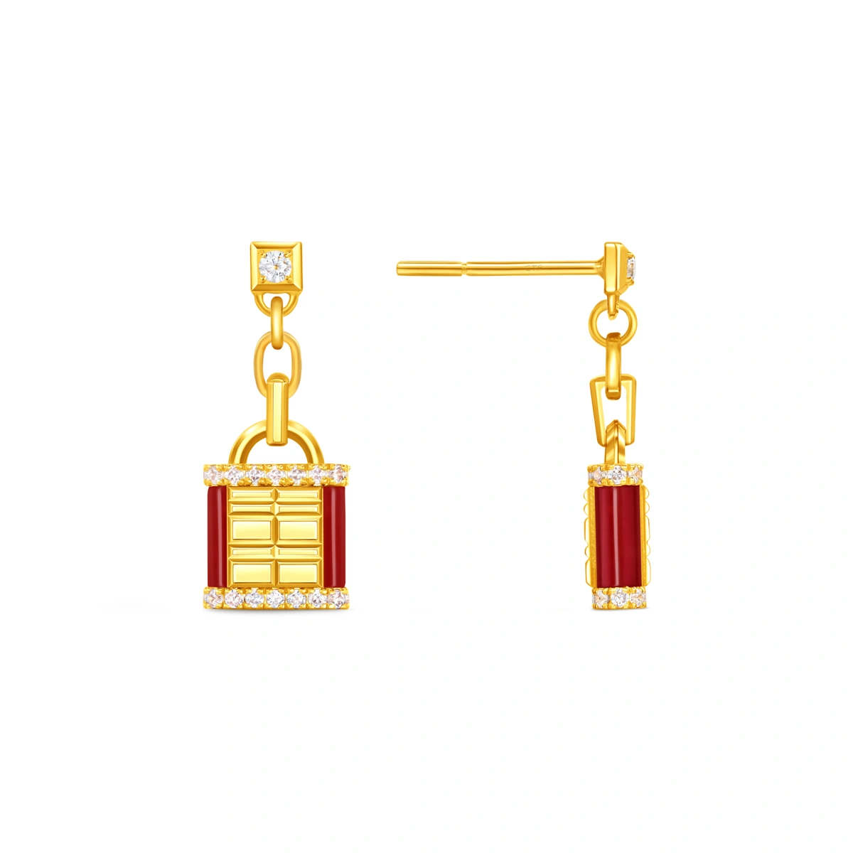 999 Gold Diamond earrings