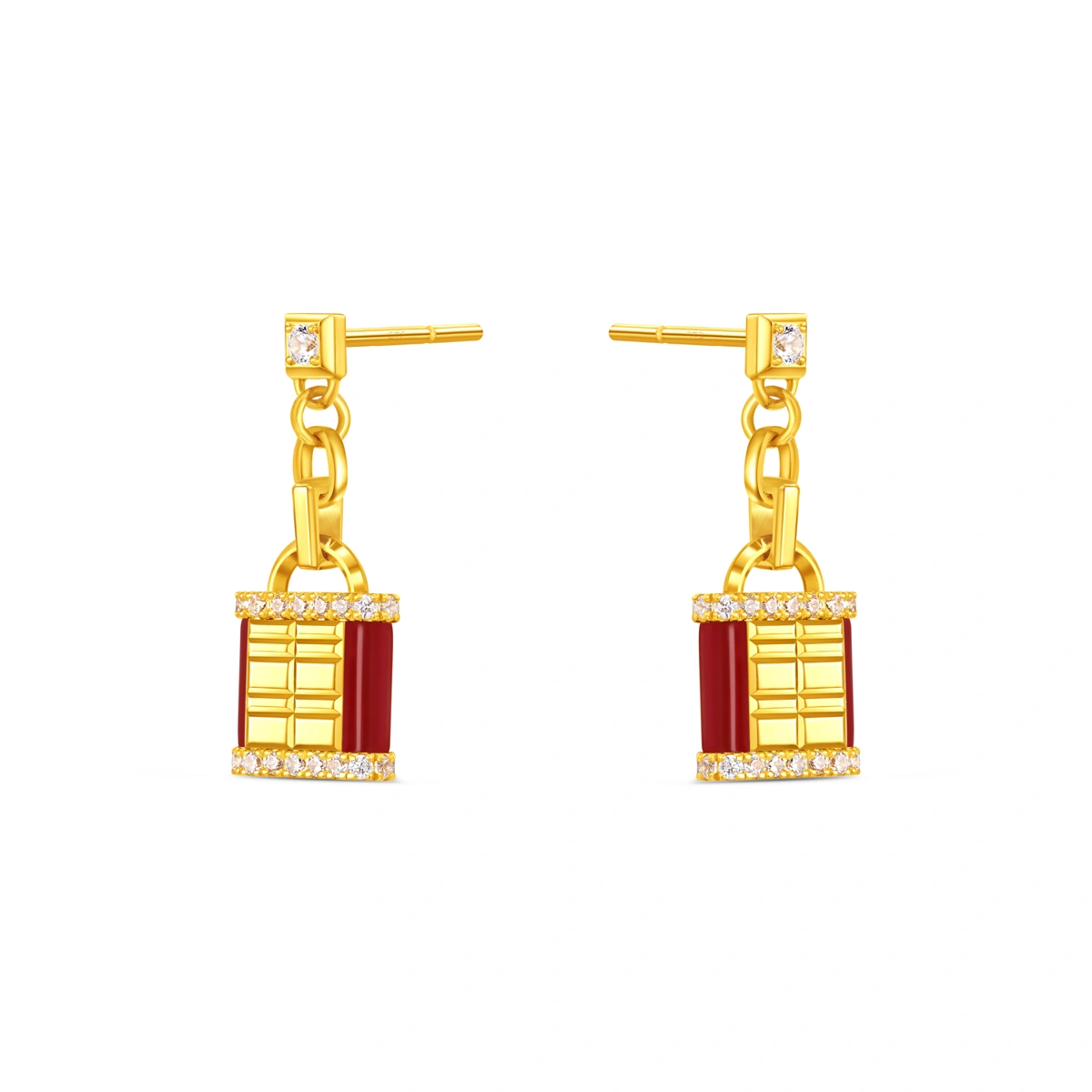 999 Gold Diamond earrings