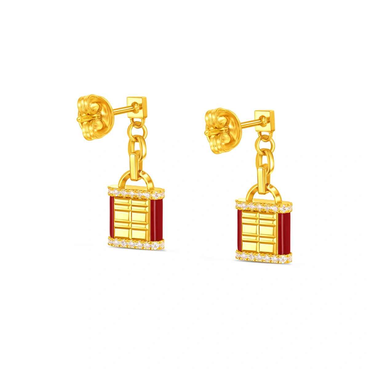 999 Gold Diamond earrings