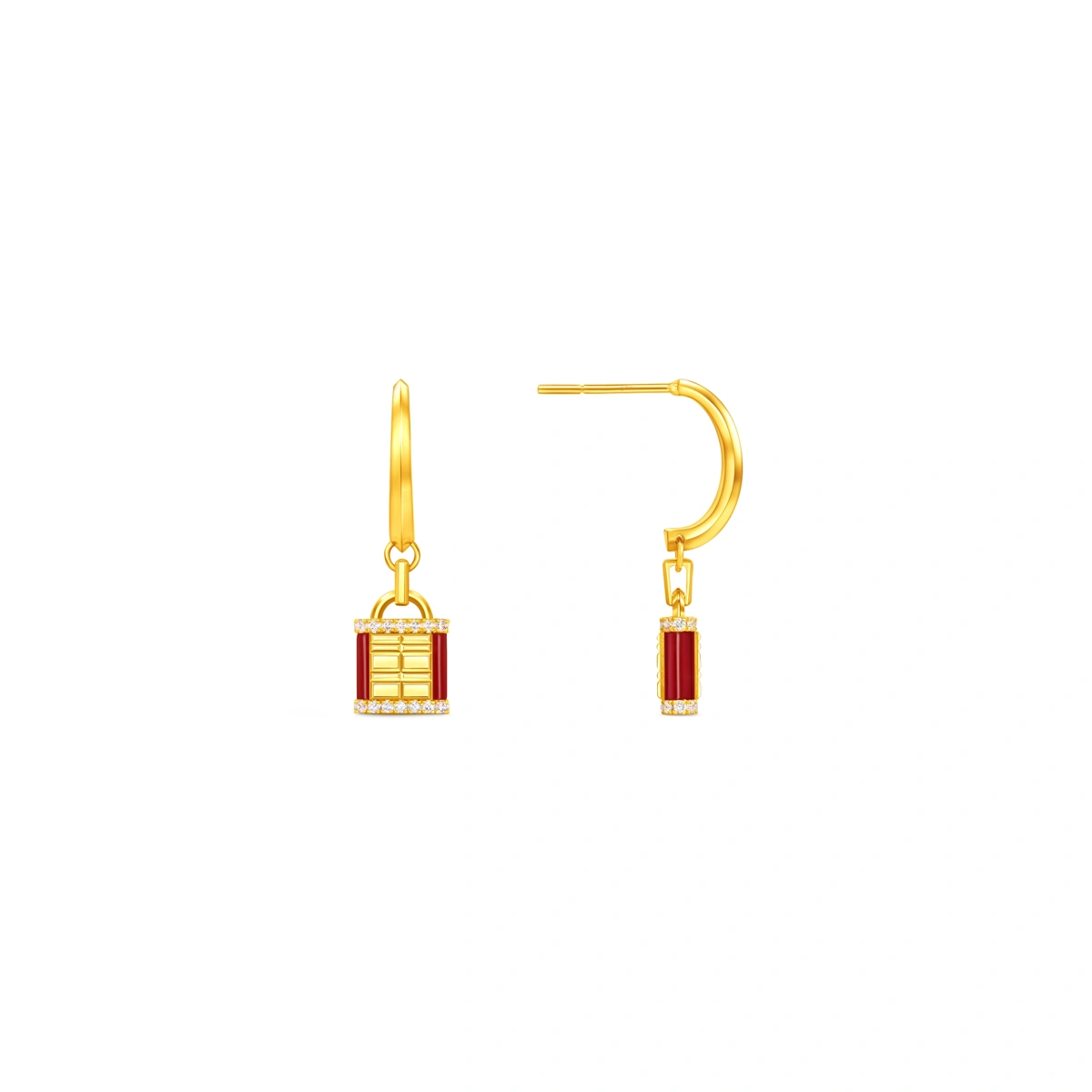 999 Gold Diamond earrings