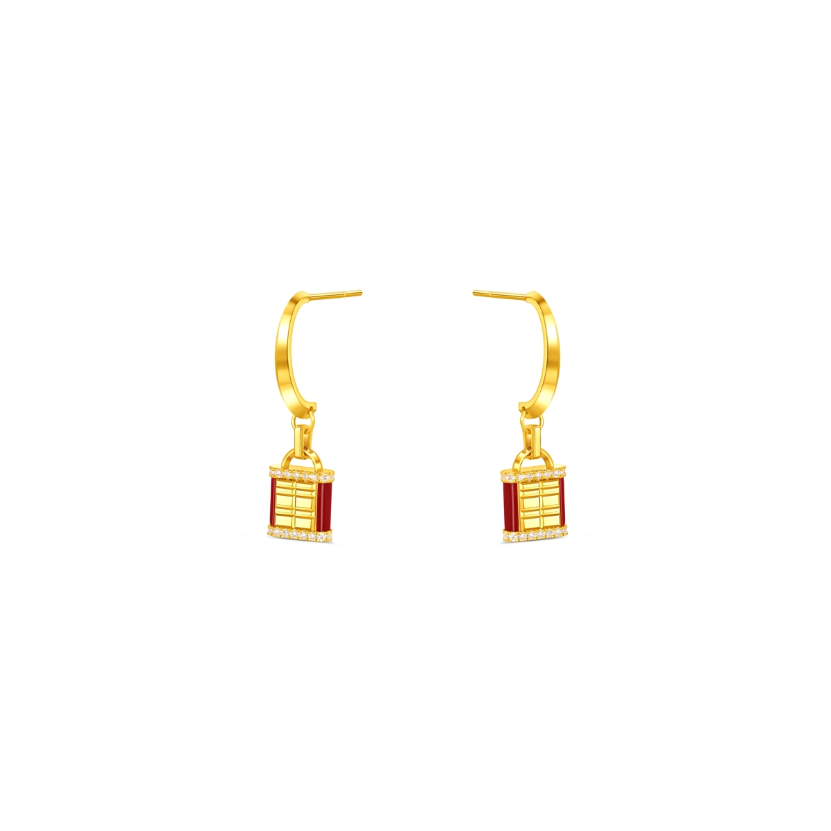 999 Gold Diamond earrings