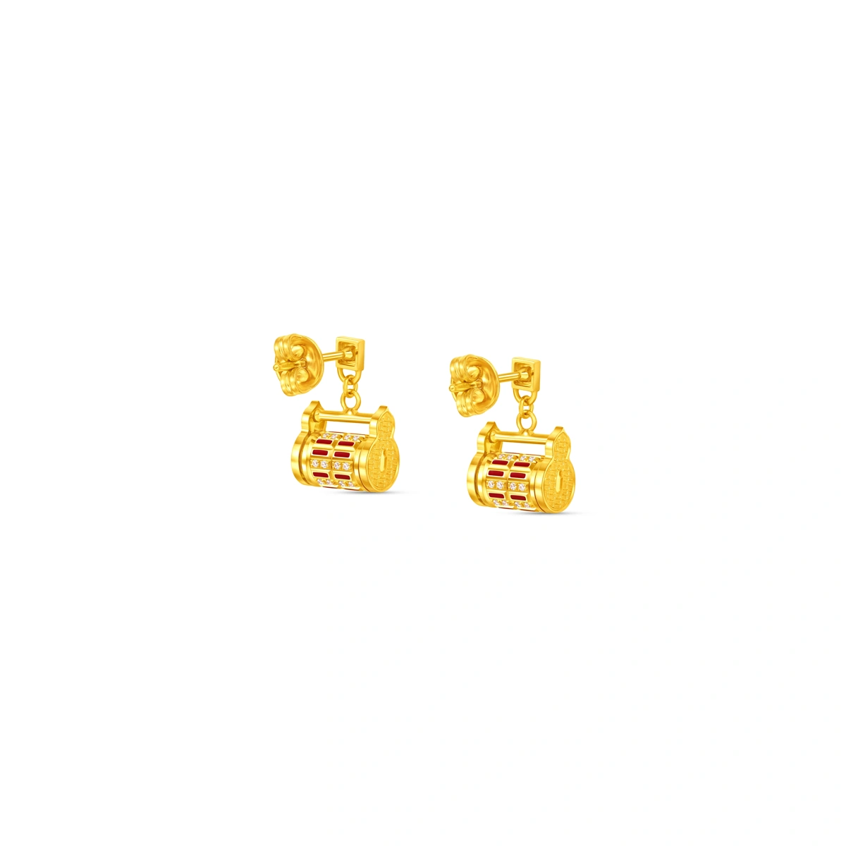 999 Gold Diamond earrings