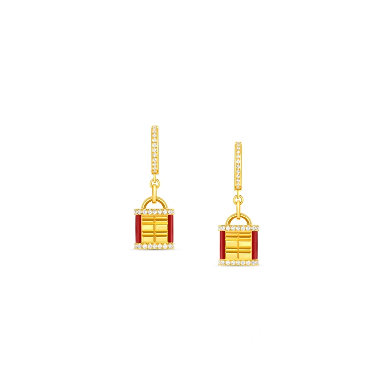999 Gold Diamond earrings