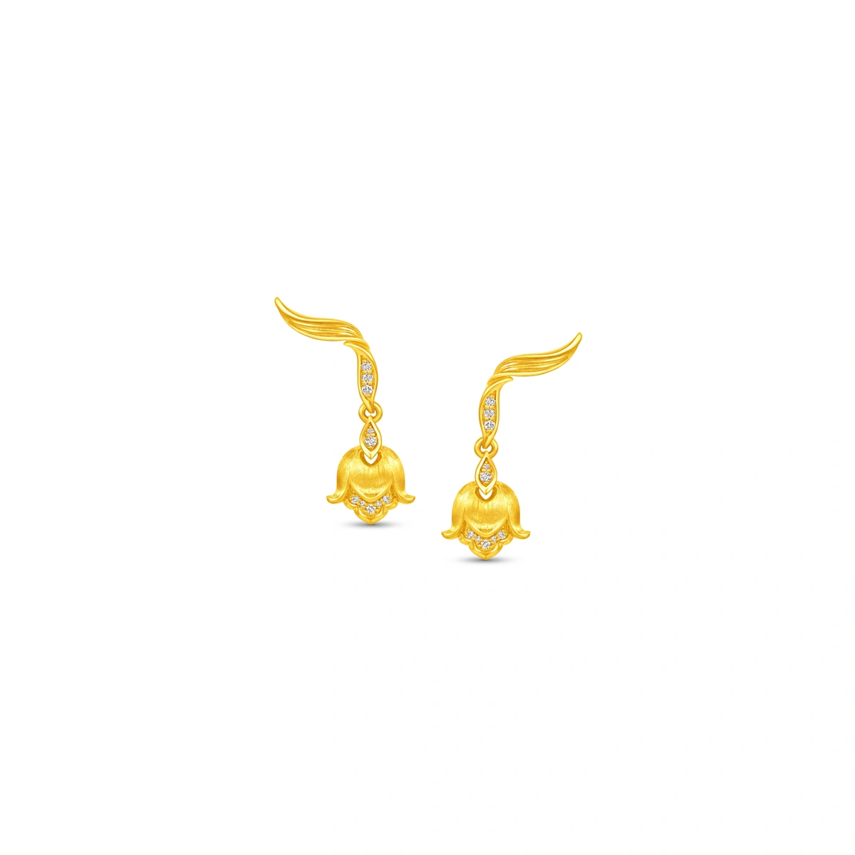 999 Gold Diamond earrings
