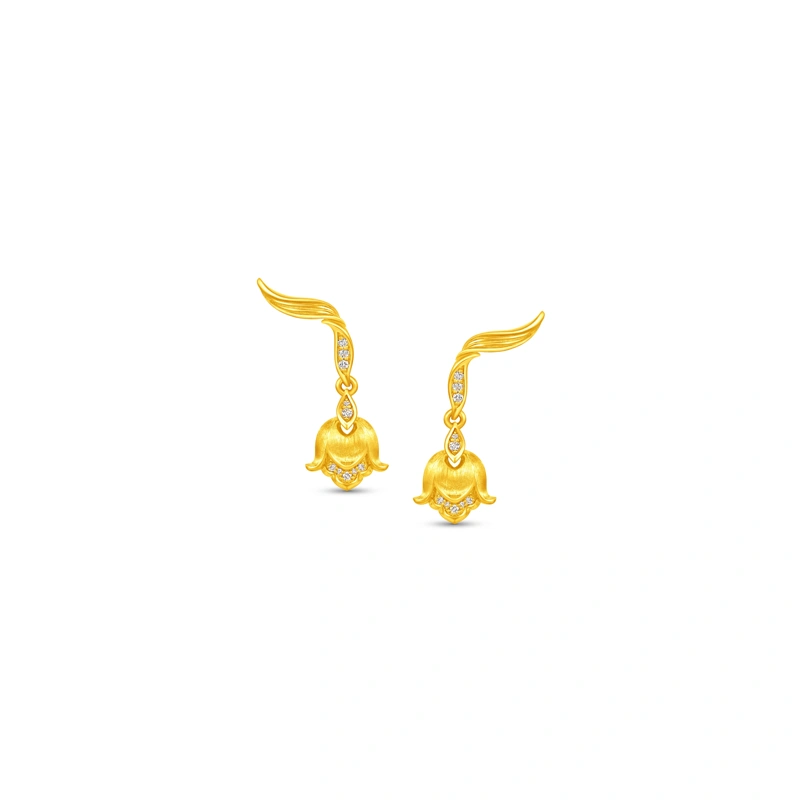 999 Gold Diamond earrings