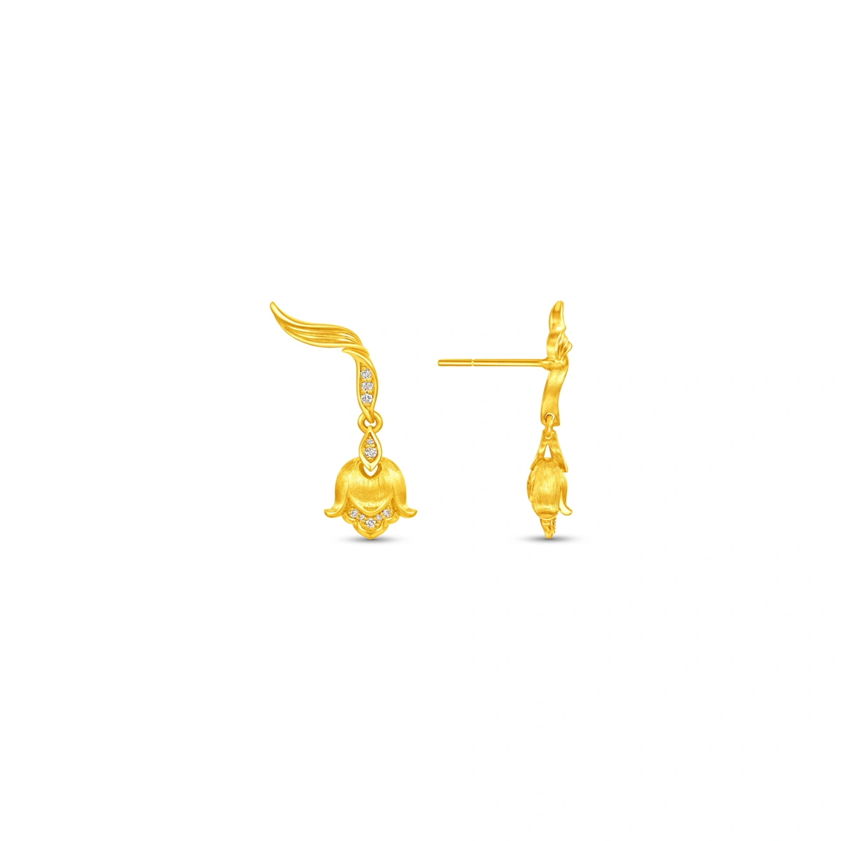 999 Gold Diamond earrings