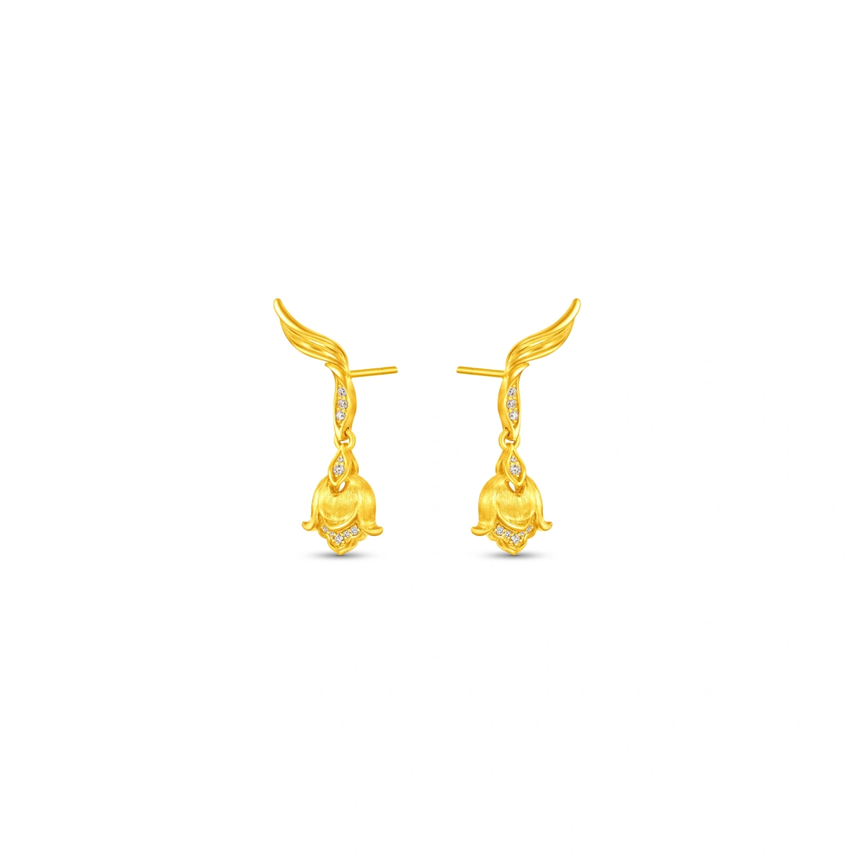 999 Gold Diamond earrings