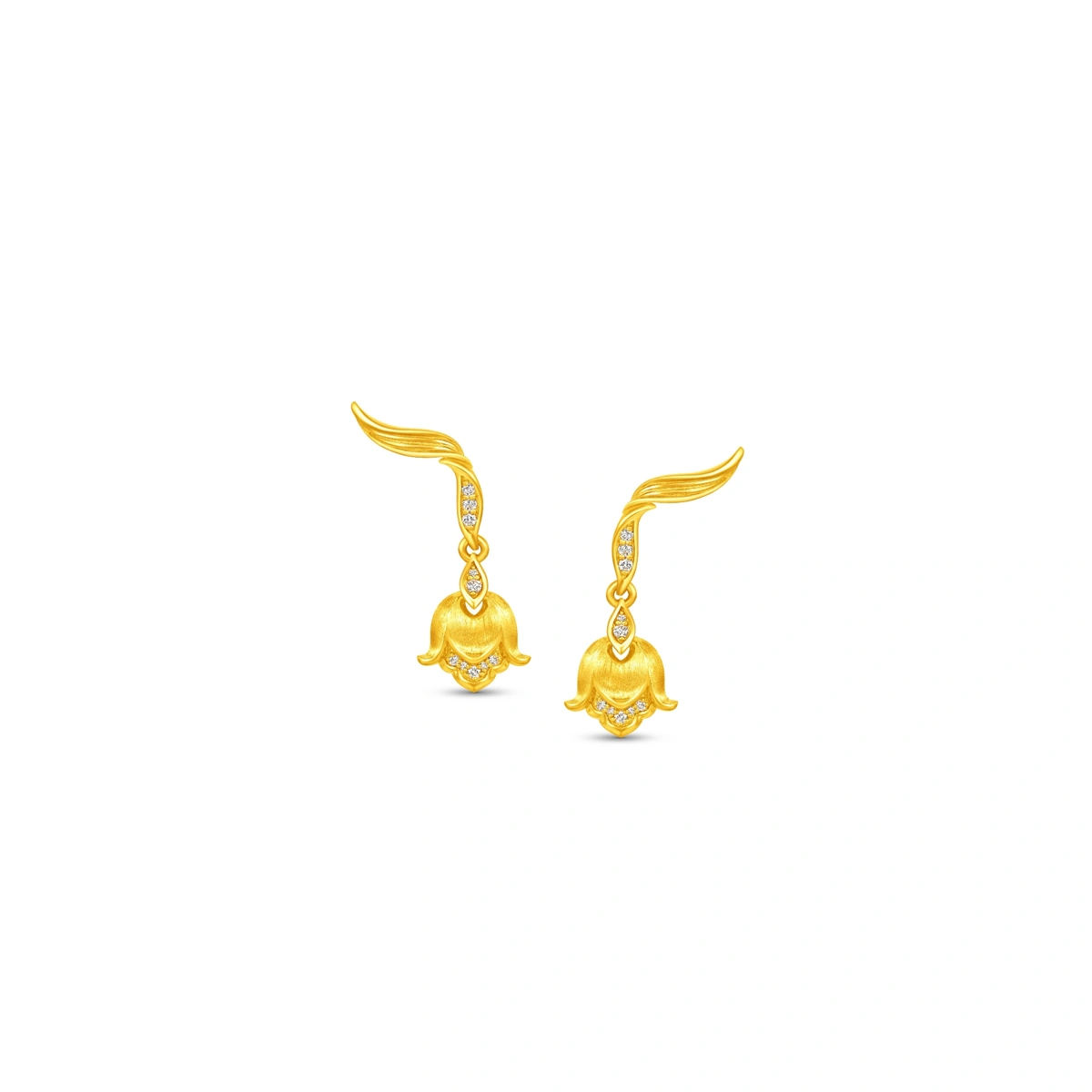 999 Gold Diamond earrings