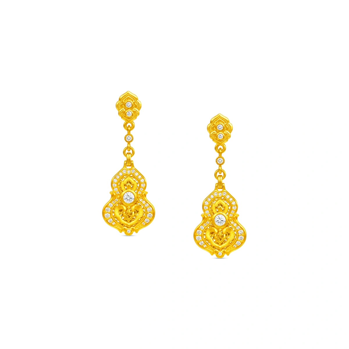 999 Gold Diamond earrings
