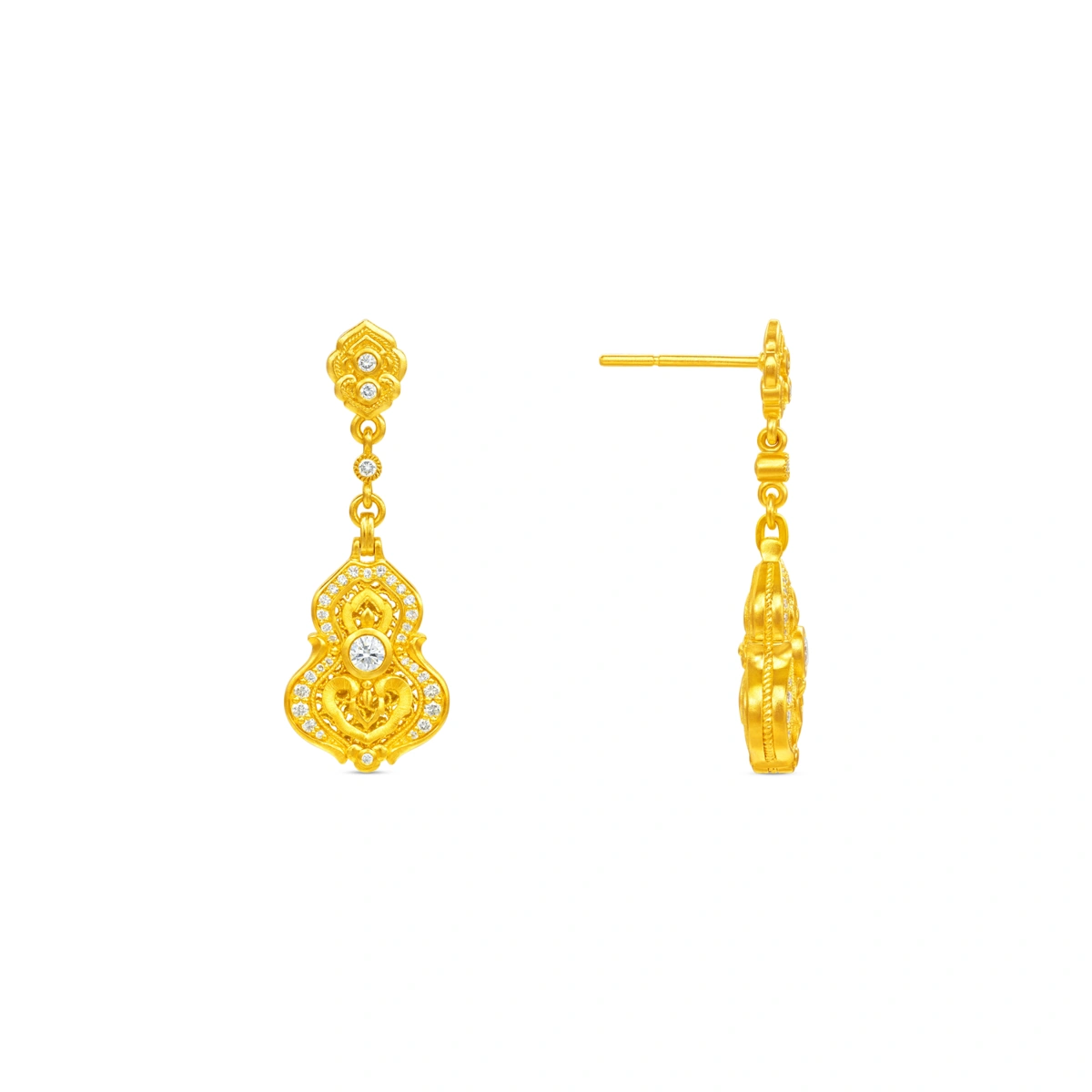 999 Gold Diamond earrings
