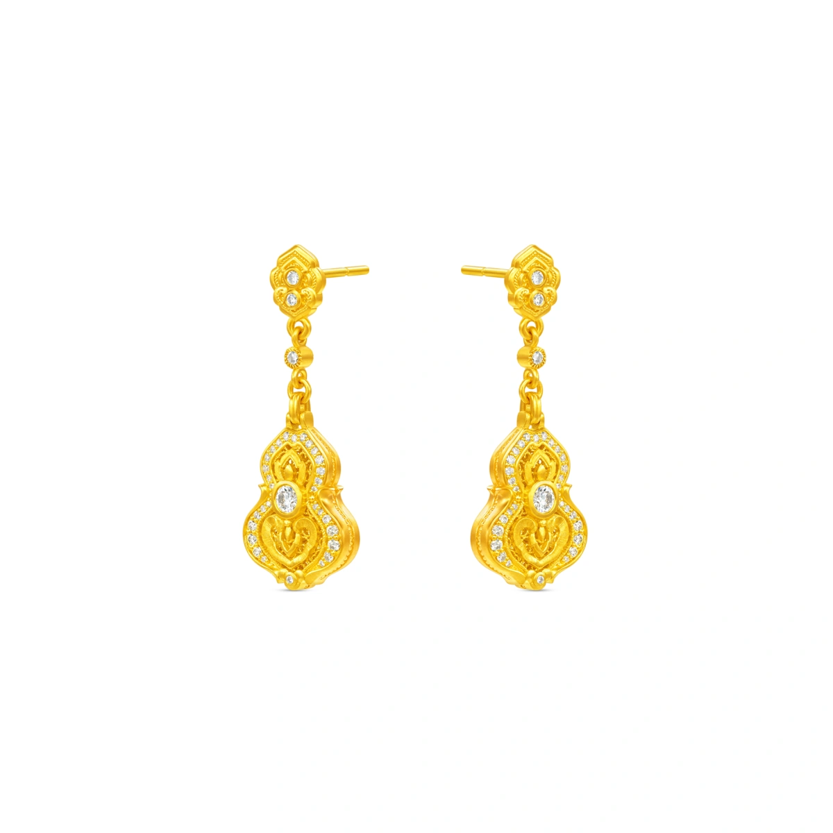 999 Gold Diamond earrings