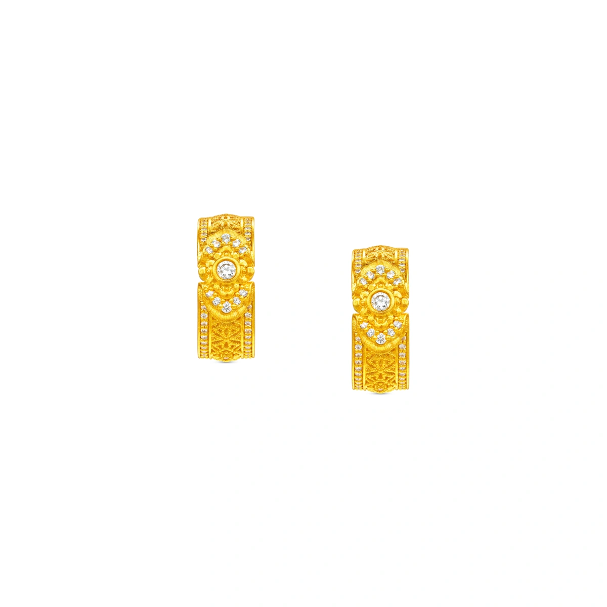 999 Gold Diamond earrings