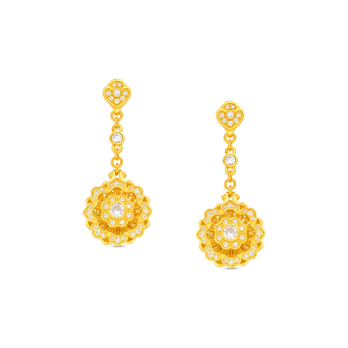 999 Gold Diamond earrings