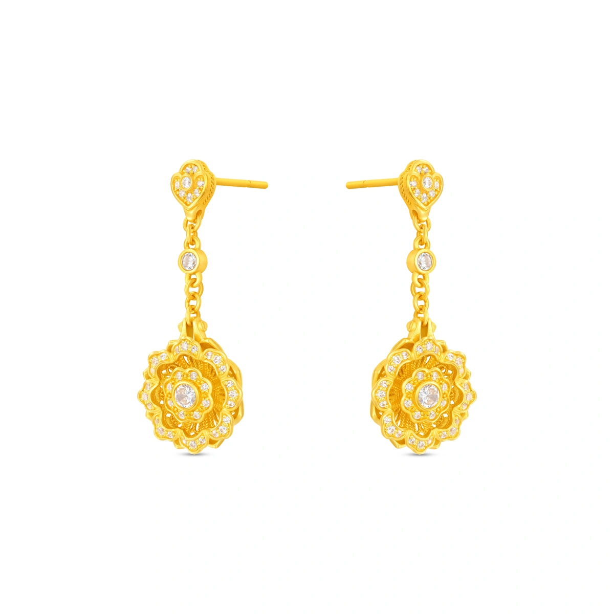 999 Gold Diamond earrings
