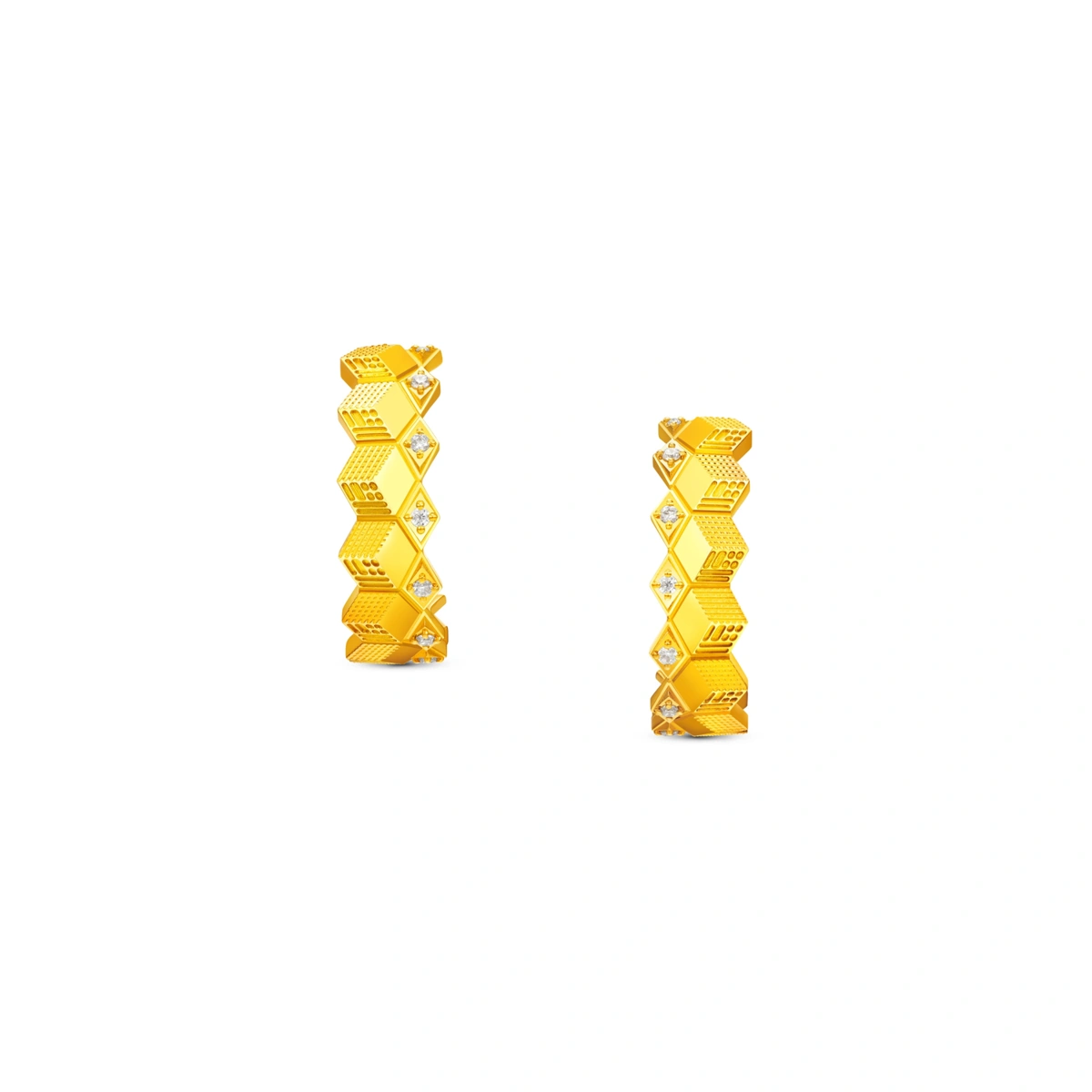 999 Gold Diamond earrings