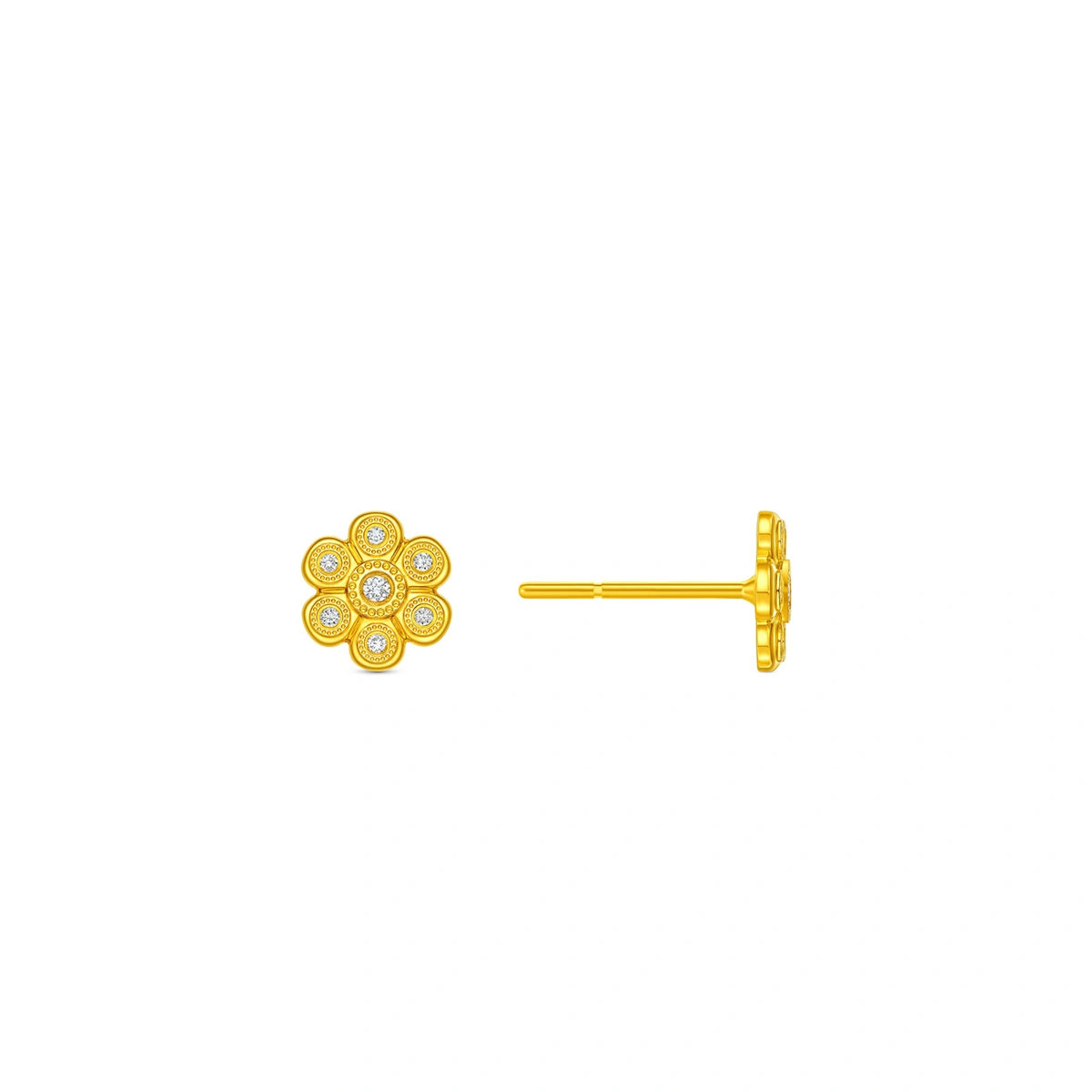 999 Gold Diamond earrings