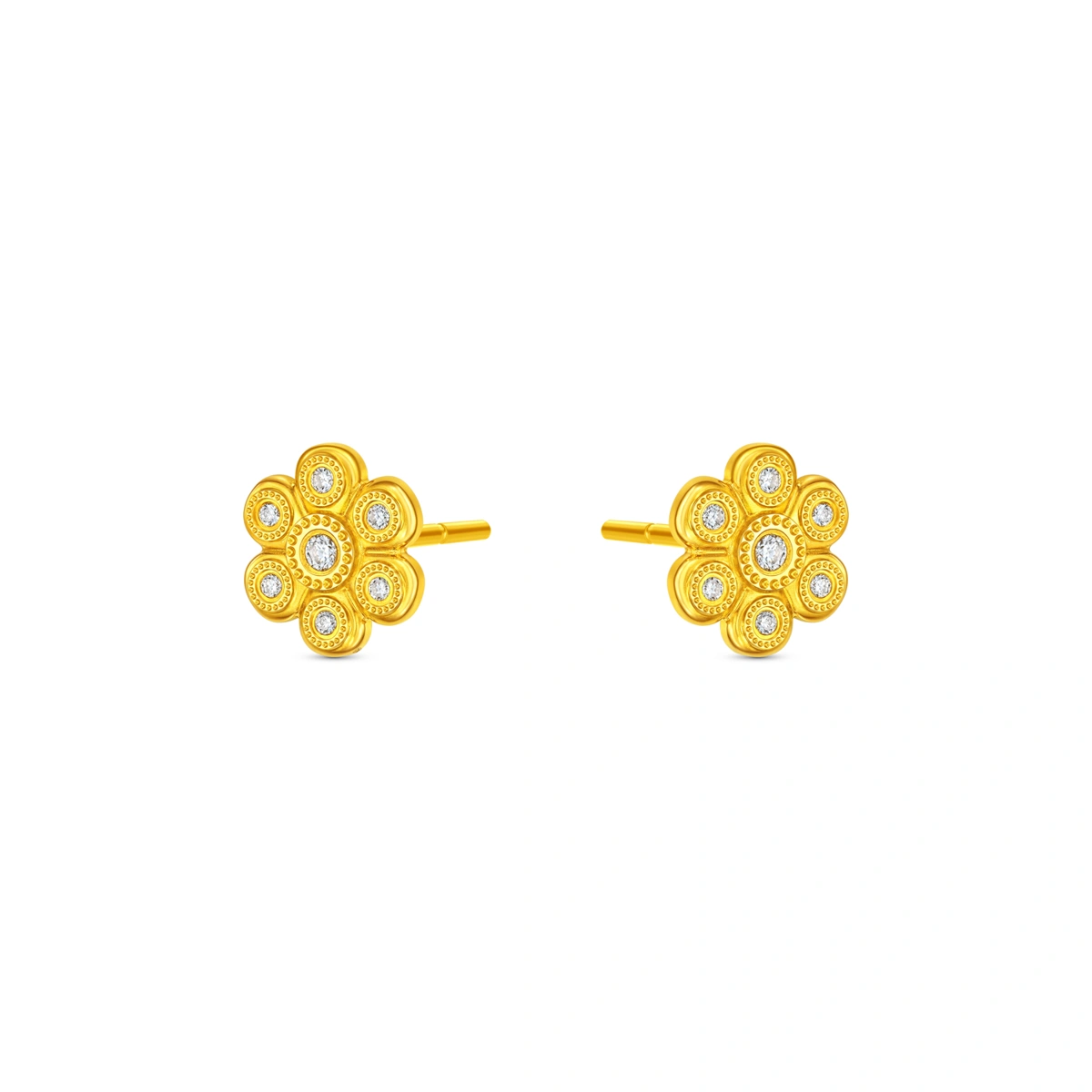 999 Gold Diamond earrings