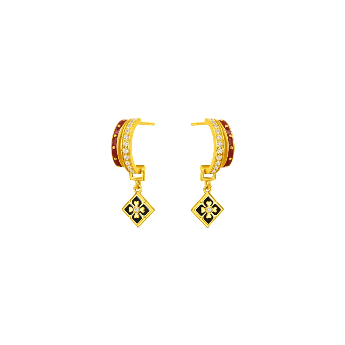 999 Gold Diamond earrings