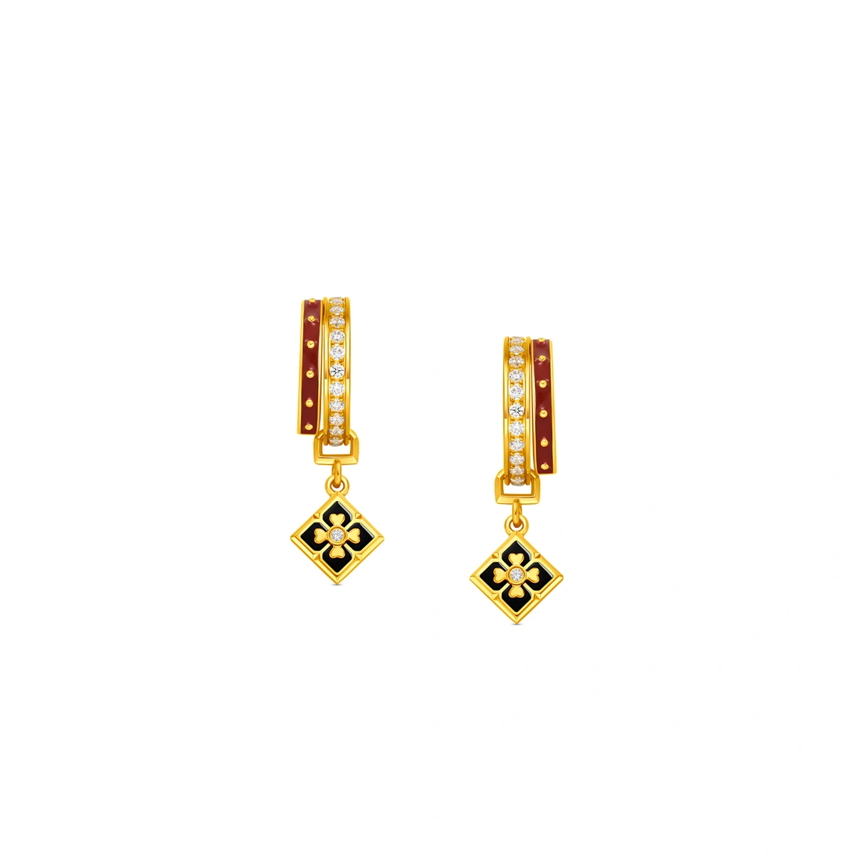999 Gold Diamond earrings