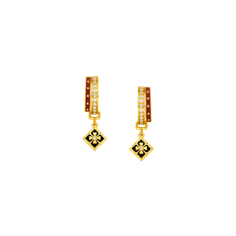 999 Gold Diamond earrings (pre-order 30 days)