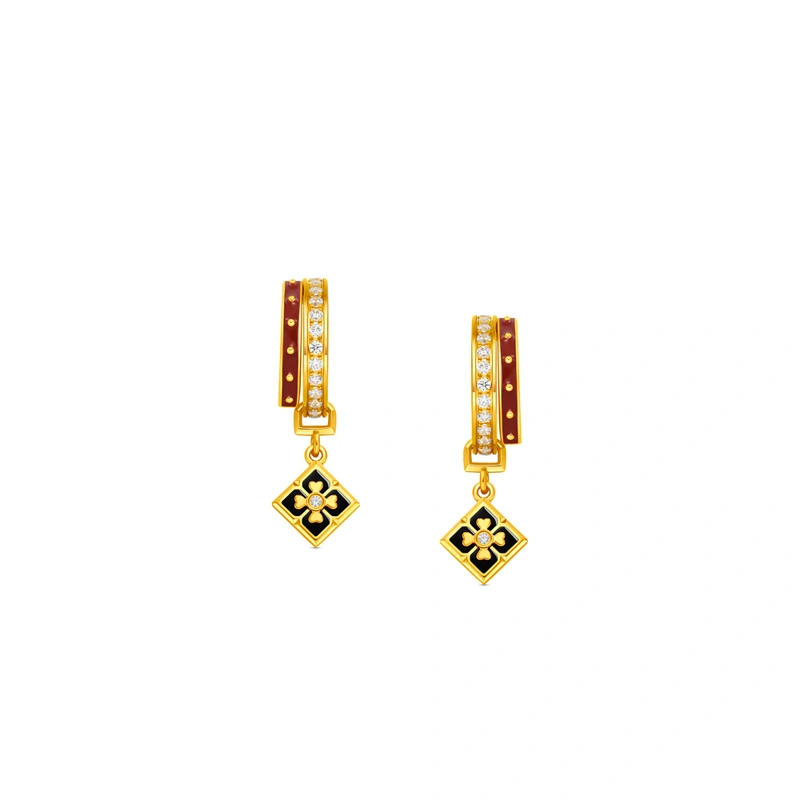 999 Gold Diamond earrings