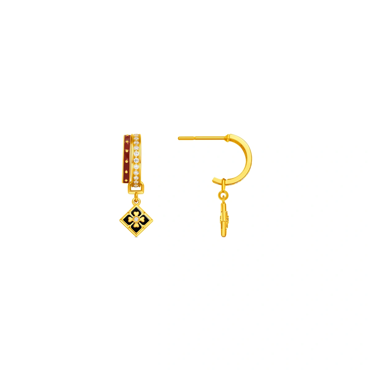 999 Gold Diamond earrings (pre-order 30 days)