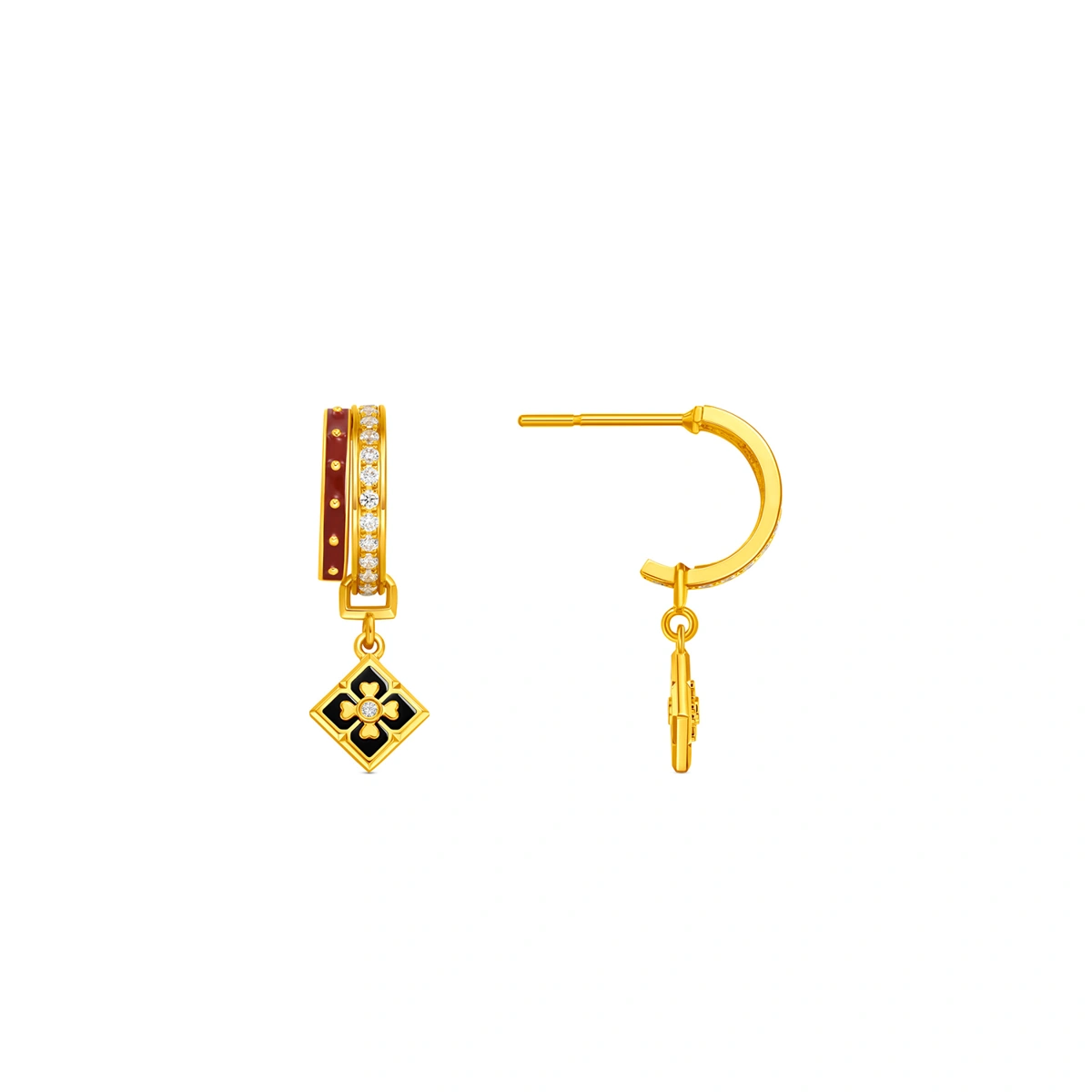 999 Gold Diamond earrings