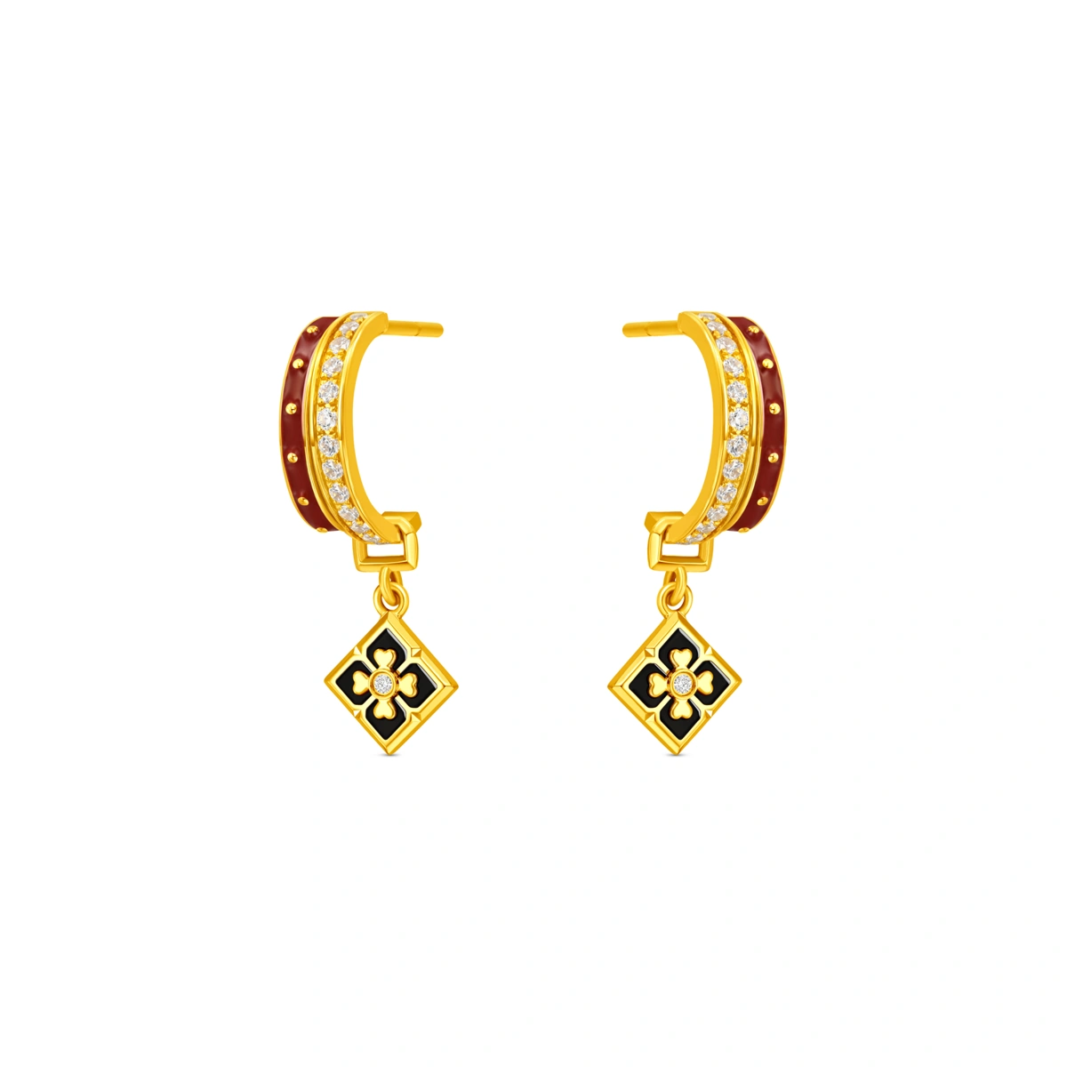 999 Gold Diamond earrings